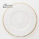 Gold Clear Beaded Glass Charger Plates Round 32cm