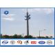 Steel Conical Self Supporting Telecommunication Pole With Climbing Ladders