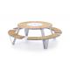 High End D1800*H780mm Round Picnic Table Set With Cushion