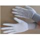 White PU Coated Gloves Seamless Shell 7 / 8 / 9 Inch Apply To Metal Working