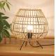Natural Color Bamboo Rattan Table Lamp For Bedroom Bedside Atmosphere