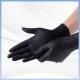 Black Textured Disposable sterile nitrile gloves For Healthcare Laboratory
