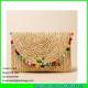 LUDA rainbow straw handbag fashion wheat straw clutch bag