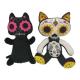 0.92ft 0.28M Skeleton Cat Halloween Stuffed Animal 2 ASST