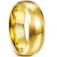 Elegant Tungsten Carbide Ring for Men Luxury Gold Polished Wedding Band