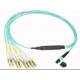 MPO-4*LC/UPC Dual Fiber 10G MM Branch Patch Cord Low Insertion Loss Plenum OFNP