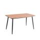 L55.125 H29.9 Wood Veneer Dining Table Iron Legs Simple Rectangular Dining Table