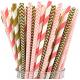 Fun Party Colored Polka Dot Disposable Paper Straws