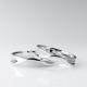 Flowing Lines Small Diamonds Women 0.145ct White Gold Couple Rings