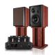 Two Enclosures 40W Bluetooth Bookshelf Speakers with Three Way Audio Crossover