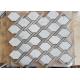 White marble hexagon mosic tile 10mm Thickness For Bathroom / Kitchen