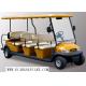 Yellow 12 Passenger Golf Cart , Electric Shuttle Bus For Tourist Resort