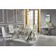 Nordic Marble Modern Luxe Stainless Steel Leg Dining Table Restaurant High End