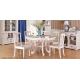 Simple European Style Wood Dining Table Set / Dining Room Unit Uptake Plastic Technology