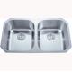 0.7mm 0.8mm Under Counter Mount Stainless Steel Sink Double Bowl SUS201