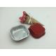 Square Red Aluminum Foil Cupcake Liners ,  Foil Cupcake Cases Wrappers PVC Lid