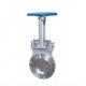 Two Pieces Industrial Stainless Steel SS304 Knife Gate Valve With Handwheel operator