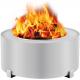 Double Wall Portable Round Smokeless Fire Pit For Outdoor Picnic Camping