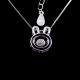 Cute New Jewellery Design 925 Silver White Gold Rabbit Shape Party Necklace