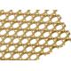 Light Brass Color Decorative Architectural Woven Mesh For Hall Screen Parition