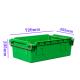 Plastic Solid Nestable Crate Heavy Duty Plastic Crate With Metal Storage Stackable Containers