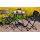 Factory Wholesale HDPE Plastic Wooden Design Coffee Lounge Patio Portable Foldable Plastic Garden Table Set