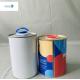 Air Tight 1 Liter Paint Tin Cans With Plastic Cap small CMYK Printing