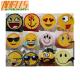 10C Color Washable Embroidery Patch Merrow Border Smile Face