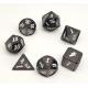 Hand Carved Black Metal RPG Dice Sturdy For Dungeon And Dragon