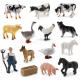 Finely Sculpted And Hand Painted 14 PCS Farm Animals Figures For Imaginative Play