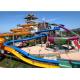 Water Sports Fiberglass Water Slide , Family Entertainment Giant Pool Slide