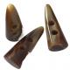 2 Hole Horn Toggle Buttons For Coat With Horn Tooth Shape Full Shiny