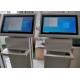 Free Standing Kiosk Multimedia Advertising player white RS232 With Keyboard