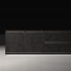 Luxury Black Fluted Glass Aluminum Modular Kitchen Cabinets for Villa
