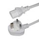 32A White AC B1363 PDU with 5M Rewireable Outlet and UK C13 Power Cable BS Male End Type