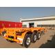 Tri Axle 50T Container Skeleton Trailer Skeleton 40ft Container Trailer