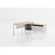 Wooden Manager Office Table / L Shaped Executive Office Desk Furniture