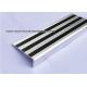 Replaceable Aluminum Non Slip Stair Treads Anodized Shiny Silver