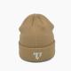 ISO9001 Brown Beanie Hats Embroidery Logo 58Cm Winter Hat For Adult