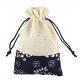 Lady Mesh Cinch Sack Vintage High End Luxury Natural Linen Material Decorative