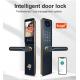 Electronic Front Door Locks with Tuya WiFi Remote Entry Punch Code Keyless Finger Scanner