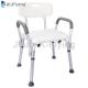 Aluminum Alloy Adjustable Height Shower Chair With Wheels Elderly Senior