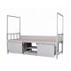 School Staff  Single Tier 40kg Steel Bunk Beds With Bottom Cabinet