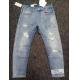 Custom Logo Stretch Denim Pants Fashion Slim Fit Trend Casual Jeans 35