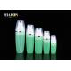 PP Airless Pump Face Cream Bottles , Green Color Lotion Bottle Packaging