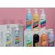 Colorful Transparent 100ml Plastic Cosmetic Bottle Square Body Wash Container