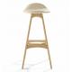French Style Modern Bar Chairs Wooden High Legs Leather Upholstered Bar Stool