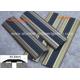 Flat Aluminium Floor Trims Cover Strip Anti Slip PVC Rubber For Same Height Step