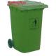 Square Home Commercial Garbage Cans With Wheels One Barrel Body High Lid Multi Color