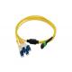 MPO / MTP - LC Fiber Optic Trunk Patch Cord LSZH / PVC